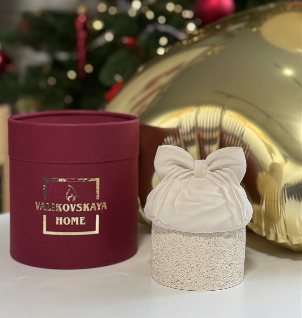 Шкатулка Кулич с бантом