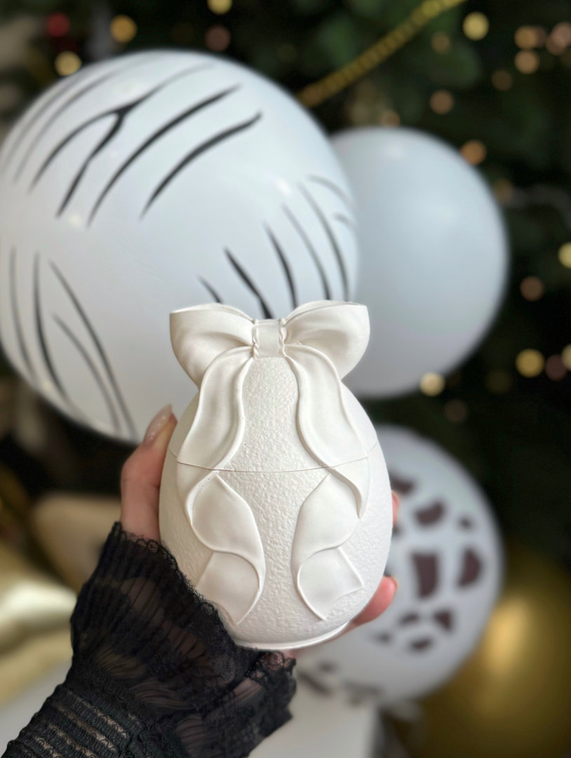 Шкатулка Яйцо с бантом