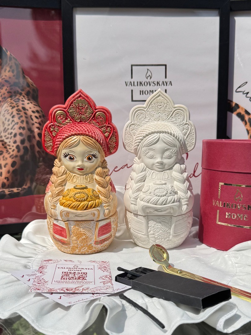 Шкатулка матрешка с караваем Макси