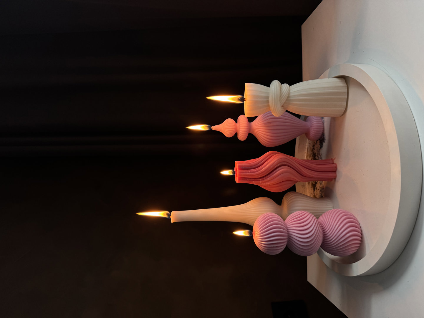 Подарочный набор: 5 Базовых свечей на подносе