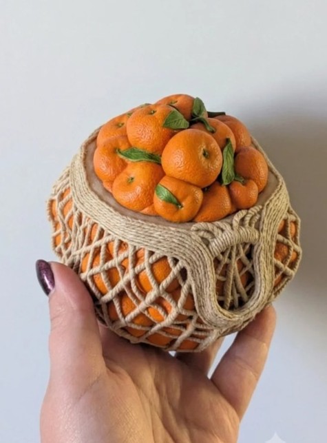 Шкатулка Мандарины в сетке