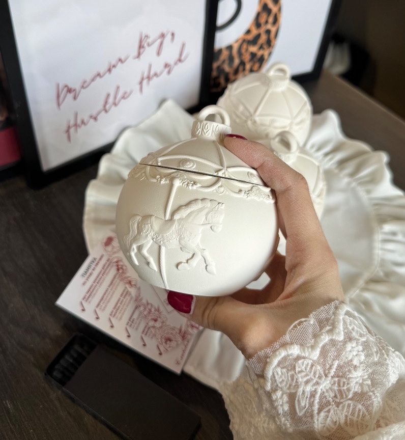 Шкатулка под заливку воском  «Шар карусель с лошадкой» 