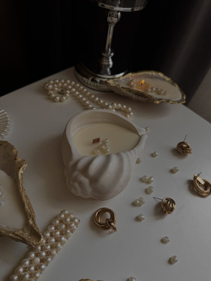 Белая свеча ракушка