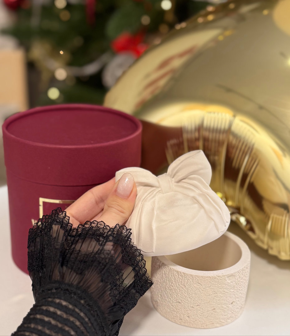 Шкатулка Кулич с бантом