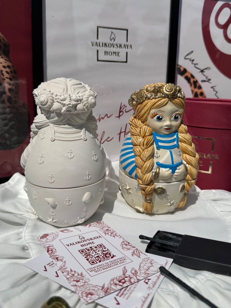 Шкатулка матрешка морская макси