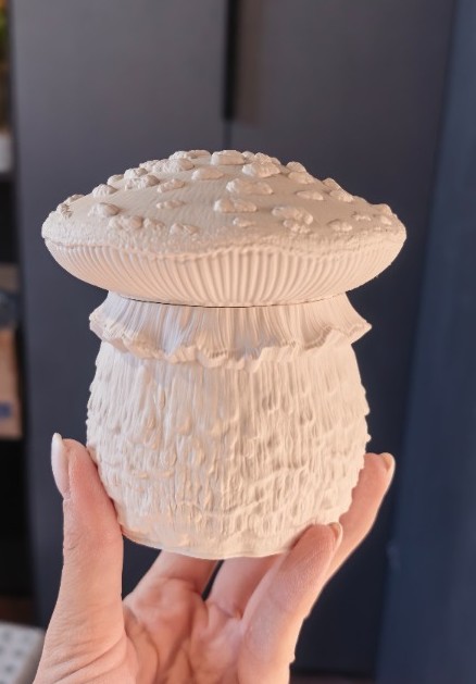 Шкатулка Мухомор с плоской крышкой 